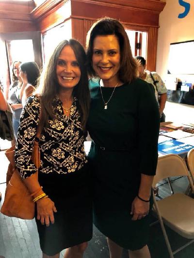 Governor-Elect Gretchen Whitmer with Bridget Staffelino Governor-Elect Gretchen Whitmer with Bridget Staffelino